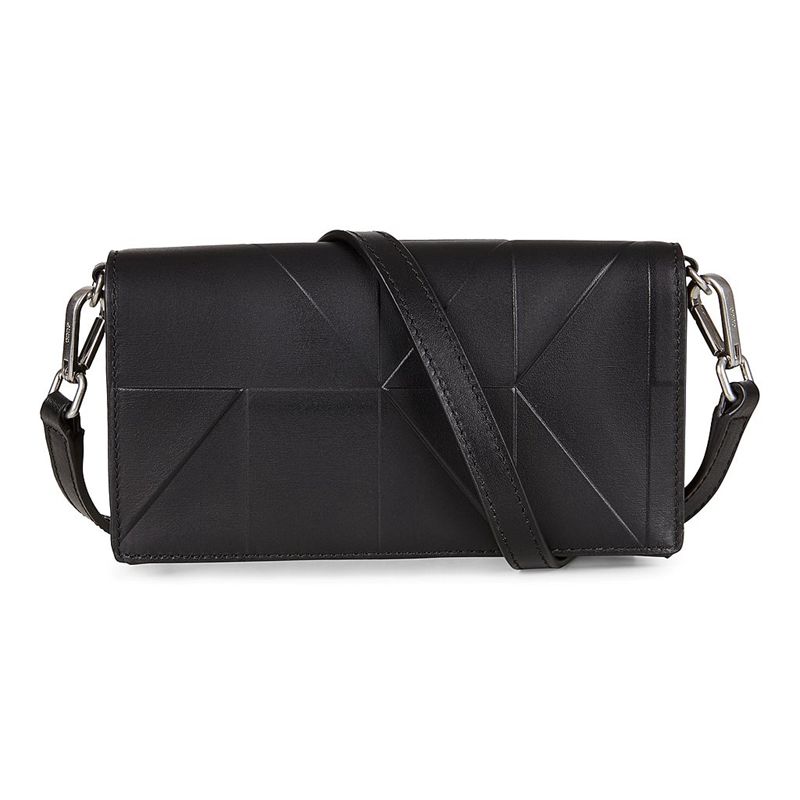 Women ECCO GEOMETRIK - Crossbody-Bags Black - India YXPTZJ627